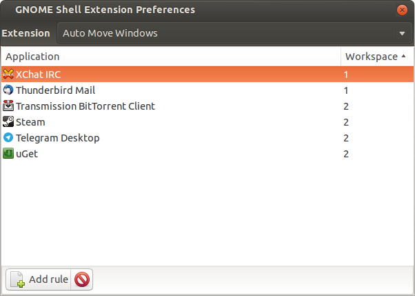 Auto Move Application extension allows moving applications automatically to a different workspace